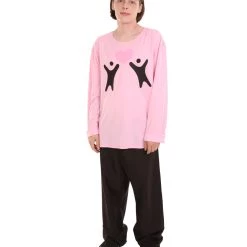 HPO Adult Men's Valentine's Day Falling In Love Long Sleeve Costumes | Lt. Pink Cosplay Costume
