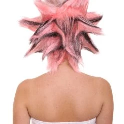 HPO Womens Musical Wigs | Pink & Black Animal Wigs | Premium Breathable Capless Cap Women's