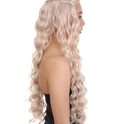 HPO Women's Elf Womens Wig | Blond TV/Movie Cosplay Halloween Wig | Premium Breathable Capless Cap