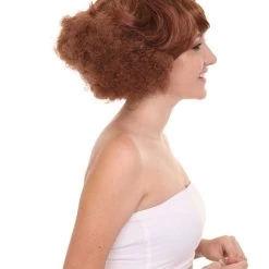 HPO Women's 1920's Hollywood Starlet Womens Wig | Brown Vintage Wig | Premium Breathable Capless Cap