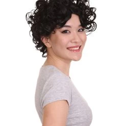 HPO Sexy Womens Wig | Black Curly Wig | Premium Breathable Capless Cap Men's