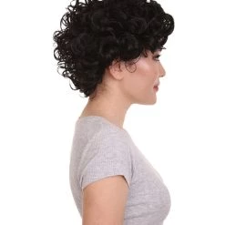 HPO Sexy Womens Wig | Black Curly Wig | Premium Breathable Capless Cap Men's