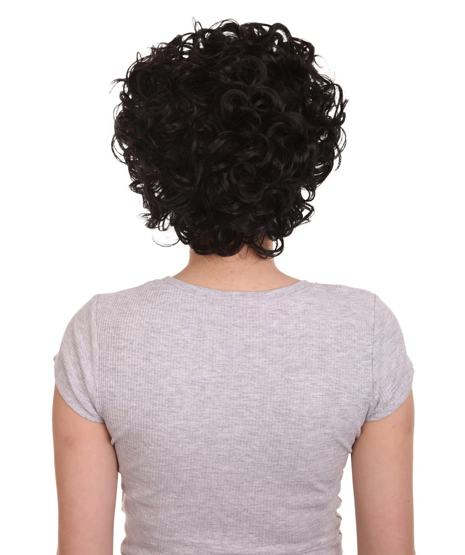 HPO Sexy Womens Wig | Black Curly Wig | Premium Breathable Capless Cap Men's
