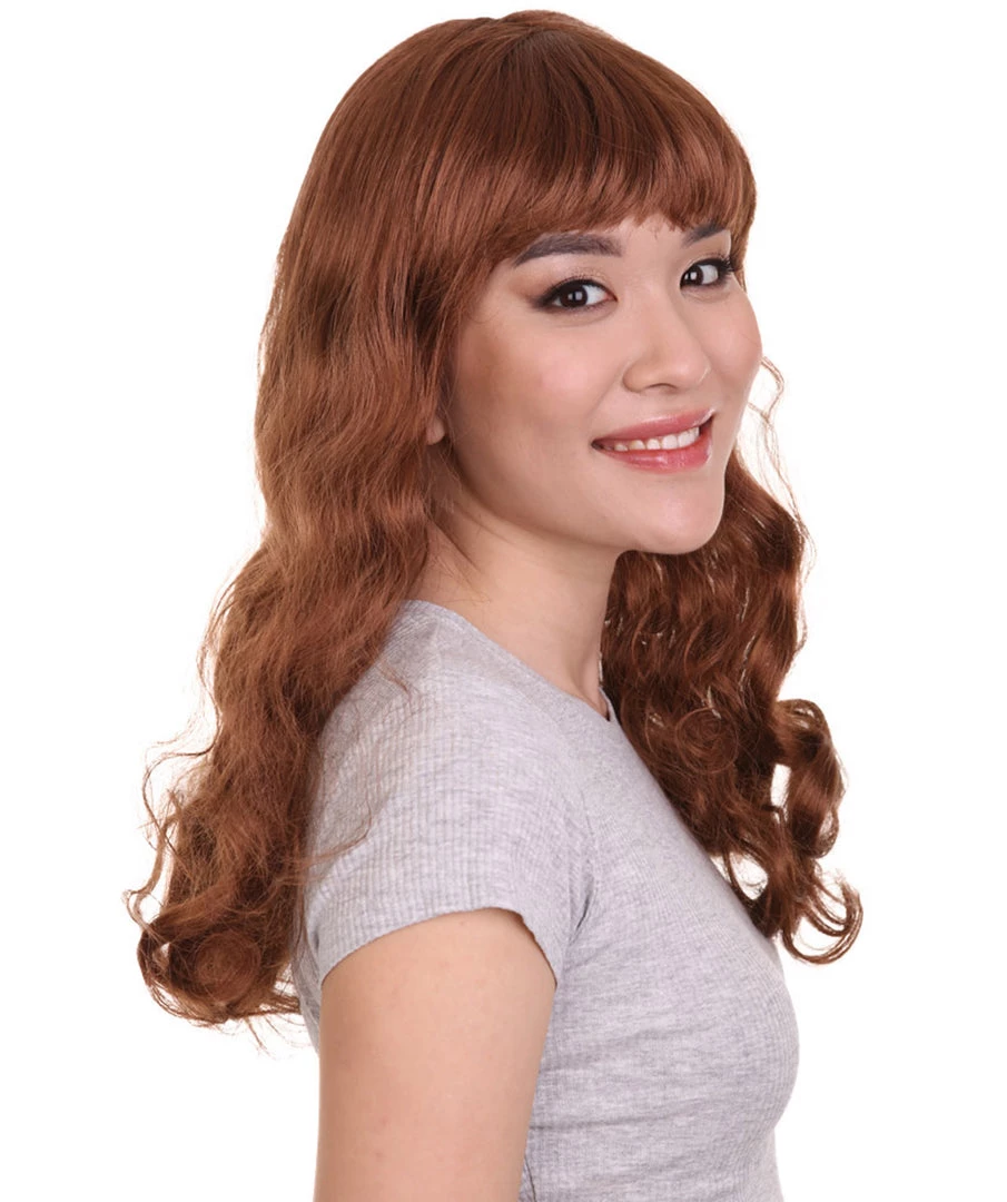 HPO Womens Pin Up Girl Wig | Party Ready Fancy Cosplay Halloween Wig | Premium Breathable Capless Cap