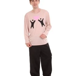 HPO Adult Men's Valentine's Day Falling In Love Long Sleeve Costumes | Nude Cosplay Costume