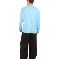 HPO Adult Men's My Heart Is Broken Long Sleeve Costumes | Lt. Blue Halloween Costume