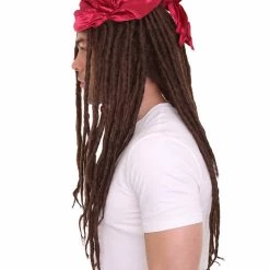 HPO Men's Buccaneer Braided Mens Wig | Cosplay Halloween Wig | Premium Breathable Capless Cap