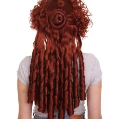 HPO Women's Womens Renaissance Lady Colonial Wig | Red Historical Wigs | Premium Breathable Capless Cap