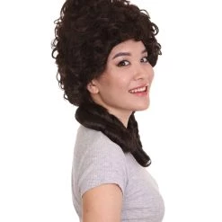 HPO Women's Womens 18th Century Colonial Lady Wig | Dark Brown Historical Wigs