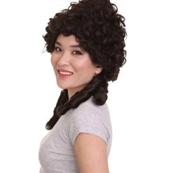 HPO Women's Womens 18th Century Colonial Lady Wig | Dark Brown Historical Wigs