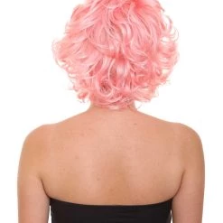 HPO Men's Pink Womens Wig | Coral Pink TV/Movie Party Ready Fancy Cosplay Halloween Wig | Premium Breathable Capless Cap