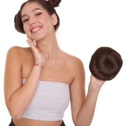 Galactic Space Buns | Women's Brunette Movie And Character Hair Extensions | HPO