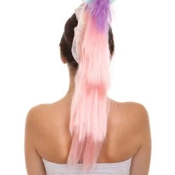 PRYZM Unicorn Headdress | Womens Long Colorful Majestic Unicorn Mohawk Headpiece | Breathable Cap Design