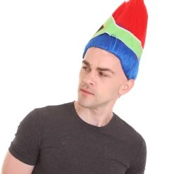 FLAGWIGS Men's Flag Troll Wig | Cosplay Halloween Wig | Premium Breathable Capless Cap