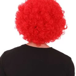 HPO Men's Afro Wig With Eyebrow Full Mustache And Beard Set Red | Halloween Wig