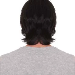 HPO Men's TV Movie Star Wig | Black Wigs | Premium Breathable Capless Cap