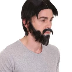 HPO Men's TV Movie Star Wig | Black Wigs | Premium Breathable Capless Cap