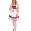 HPO Adult Women's Sexy French Maid Uniform Costume | Dark Red Cosplay Costume