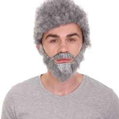 HPO Men's Psychological Superhero Movie Wig | Grey Wigs | Premium Breathable Capless Cap