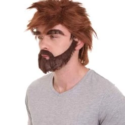 HPO Men's TV Movie Character Wig | Burgundy Wigs | Premium Breathable Capless Cap