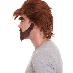 HPO Men's TV Movie Character Wig | Burgundy Wigs | Premium Breathable Capless Cap