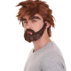 HPO Men's TV Movie Character Wig | Burgundy Wigs | Premium Breathable Capless Cap