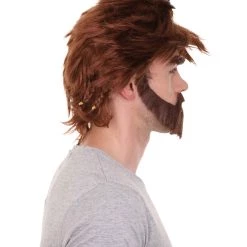 HPO Men's TV Movie Character Wig | Burgundy Wigs | Premium Breathable Capless Cap