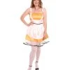 HPO Adult Women's Sexy French Maid Uniform Costume | Orange Cosplay Costume