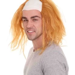 HPO Men's Half Bald Head Funny Men Wig Collections