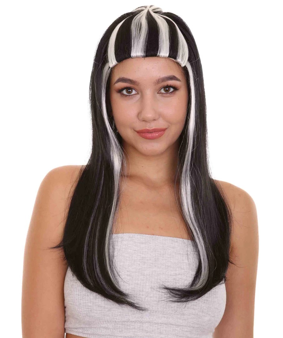 HPO Monster Womens Wig | Two Toned Long Cosplay Halloween Wig | Premium Breathable Capless Cap Women's