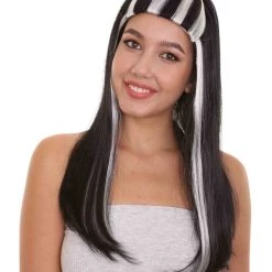 HPO Monster Womens Wig | Two Toned Long Cosplay Halloween Wig | Premium Breathable Capless Cap Women's