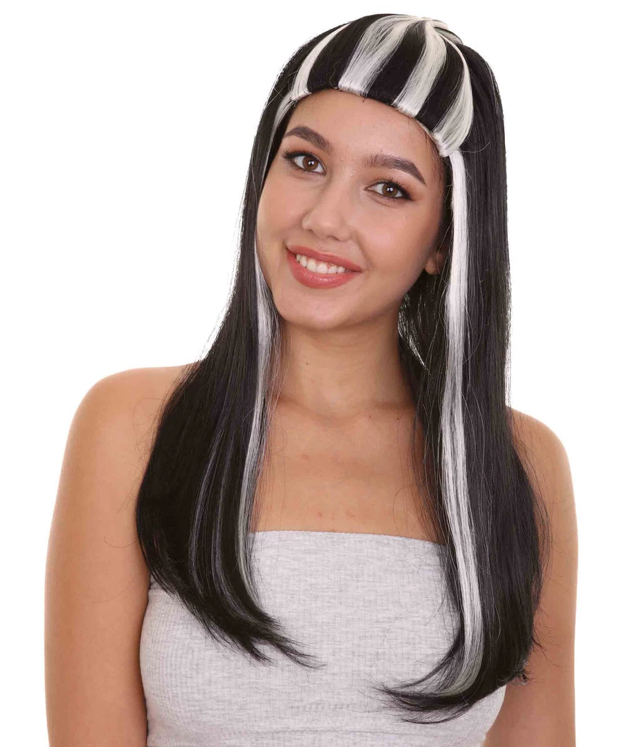 HPO Monster Womens Wig | Two Toned Long Cosplay Halloween Wig | Premium Breathable Capless Cap Women's