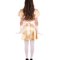 HPO Adult Women's French Apron Maid Dress Uniform Costume | Gold Cosplay Costume