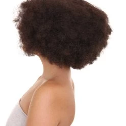 HPO Women's Fashion Afro Unisex Wig | Black Halloween Wig | Premium Breathable Capless Cap
