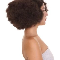 HPO Women's Fashion Afro Unisex Wig | Black Halloween Wig | Premium Breathable Capless Cap