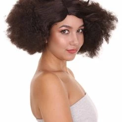 HPO Women's Fashion Afro Unisex Wig | Black Halloween Wig | Premium Breathable Capless Cap