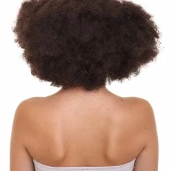 HPO Women's Fashion Afro Unisex Wig | Black Halloween Wig | Premium Breathable Capless Cap