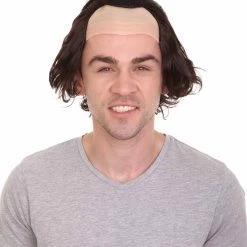 HPO Men's Half-bald Head Joker Wig | Dark Brown Wigs