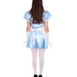 HPO Adult Women's French Apron Maid Uniform Costume | Medium Blue Cosplay Costume