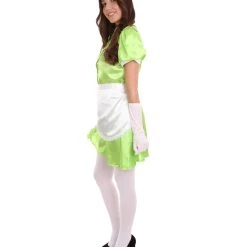 HPO Adult Women's French Apron Maid Uniform Costume | Lime Cosplay Costume