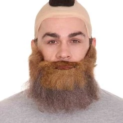 HPO Men's Fighting Family Mustache And Beard Set Wig | Multi Color Wigs