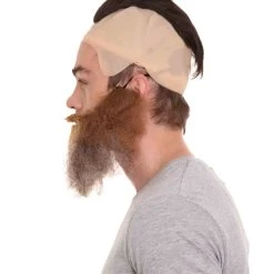 HPO Men's Fighting Family Mustache And Beard Set Wig | Multi Color Wigs