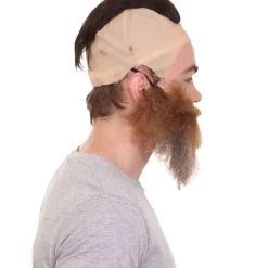 HPO Men's Fighting Family Mustache And Beard Set Wig | Multi Color Wigs