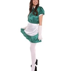 HPO Adult Women's French Apron Maid Uniform Costume | Dark Green Cosplay Costume