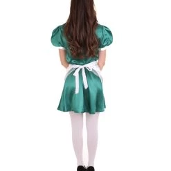 HPO Adult Women's French Apron Maid Uniform Costume | Dark Green Cosplay Costume