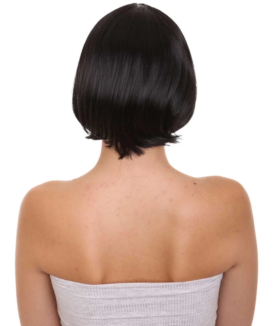 HPO Women's Pop Rainbow Bang Bob Womens Wig | Colorful Party Ready Fancy Cosplay Halloween Wig | Premium Breathable Capless Cap