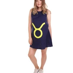 HPO Adult Women's 12 Constellation Of Taurus Party Troll Dress Costume | Blue Halloween Costume