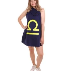 HPO Adult Women's 12 Constellation Of Libra Party Troll Dress Costume | Blue Halloween Costume