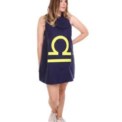 HPO Adult Women's 12 Constellation Of Libra Party Troll Dress Costume | Blue Halloween Costume