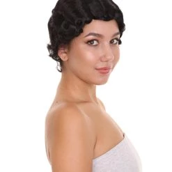 HPO 20's Flapper Womens Wig | Black Vintage Wig | Premium Breathable Capless Cap